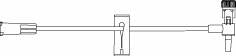 B. Braun Safsite Extension Set 5 Inch 1 Port 0.35 mL Priming Volume DEHP-Free - 471905