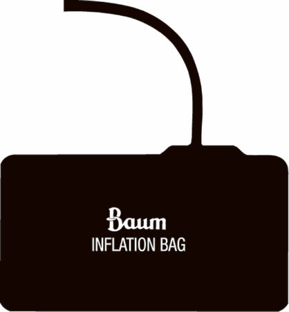 W.A. Baum Blood Pressure Unit Inflation Bladder Adult, Single Tube, 12 X 23 cm, Rubber Latex, Black Universal Blood Pressure Units - 1840SS