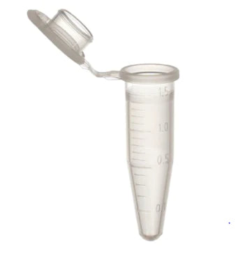 Seal-Rite - Microcentrifuge Tube Conical Bottom Plain 1.5 mL Without Color Coding Snap Cap Polypropylene Tube - NC9912261