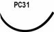 PolySyn - Suture with Needle Absorbable Coated Undyed Suture Braided Polyglycolic Acid Suture Size 5 - 0 18 Inch Suture 1-Needle 19 mm Length 3/8 Circle Precision Reverse Cutting Needle - 495B