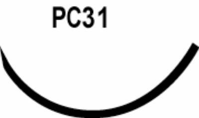PolySyn - Suture with Needle Absorbable Coated Undyed Suture Braided Polyglycolic Acid Suture Size 4 - 0 18 Inch Suture 1-Needle 19 mm Length 3/8 Circle Precision Reverse Cutting Needle - 496B
