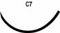 LOOK - Suture with Needle Absorbable Uncoated Undyed Suture Chromic Gut Size 2 - 0 27 Inch Suture 1-Needle 24 mm Length 3/8 Circle Reverse Cutting Needle - 561B