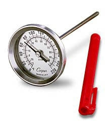 DJO - Dial Thermometer Temperature Range: 0-220 Degree Fahrenheit and 0-100 Degree Celsius - 4228