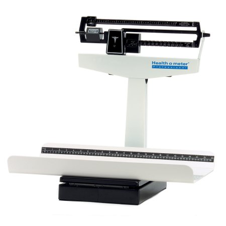Health O Meter - Pediatric Scale Balance Beam Display 130 lbs./ 65 kg Capacity Black / White Analog - 1522KL