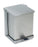 Detecto - Trash Can 16 Quart Square Silver Stainless Steel Step On - C-16