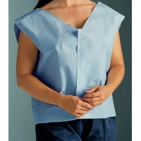 Graham Medical Products Exam Cape Blue One Size Fits Most Front / Back Opening Without Closure Unisex - 70219N