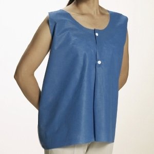 Graham Medical Products Exam Vest Blue / White One Size Fits Most Front Opening Snap Closure Unisex - 70218N