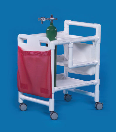 IPU Emergency Cart PVC 20 X 27 X 34.5 Inch 2 Shelves - EC500