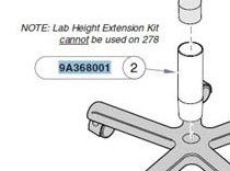 Midmark - Lab Height Extension Kit - 9A368001