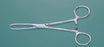 Miltex Miltex Tissue Forceps Allis 7-1/4 Inch OR Grade Stainless Steel (German) NonSterile Ratchet Lock Finger Ring Handle Angled 5 X 6 Teeth - 16-24