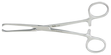 Miltex Miltex Tissue Forceps Allis 6 Inch OR Grade Stainless Steel (German) NonSterile Ratchet Lock Finger Ring Handle Straight 5 X 6 Teeth - 16-8