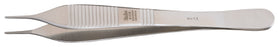 Integra Lifesciences - Suture Forceps Adson 4-3/4 Inch Length Surgical Grade Stainless Steel NonSterile NonLocking Thumb Handle Straight Serrated Tip - 17-2510