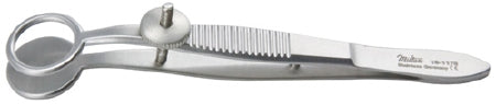 Miltex Miltex Chalazion Forceps Hunt 3-3/4 Inch OR Grade Stainless Steel (German) NonSterile NonLocking Thumb Handle Straight Serrated Tip - 18-1178
