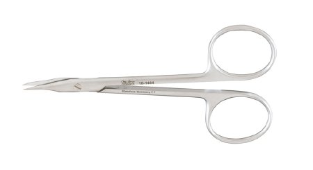 Miltex - Tenotomy Scissors Stevens 4-1/8 Inch Length OR Grade German Stainless Steel NonSterile Finger Ring Handle Curved Blade Sharp Tip / Sharp Tip - 18-1464