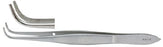 Miltex - Eye Dressing Forceps 4 Inch Length OR Grade German Stainless Steel NonSterile NonLocking Thumb Handle Full Curved Serrated Tips - 18-784