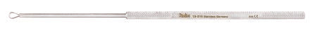 Miltex - Ear Curette Billeau 6-1/2 Inch Length Round Knurled Handle Size 3 Tip Flexible Oval Loop Tip - 19-318