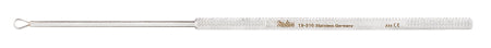 Miltex Miltex Ear Curette Billeau 6-1/2 Inch Length Single-ended Round Knurled Handle Size 3, Large Tip Straight Sharp Teardrop Wire Loop Tip - 19-318