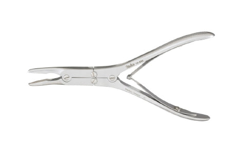 Miltex Bone Rongeur Ruskin Curved Double Action, Double Spring Pliers Handle 3 mm Bite, 6 Inch L - 19-849