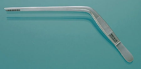 Miltex - Dressing Forceps Wilde 6-1/2 Inch Length OR Grade German Stainless Steel NonSterile NonLocking Thumb Handle Angled Serrated Tip - 20-120