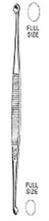 Miltex Miltex Bone Curette Williger 5-1/2 Inch Length Double-ended Handle 3 mm Tip / 4 mm Tip Oval Cup Tip - 21-322