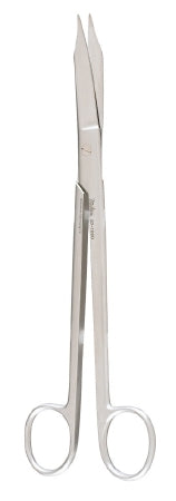 Miltex - Cartilage Scissors Martin 8 Inch Length Surgical Grade Stainless Steel NonSterile Finger Ring Handle Curved Blade Blunt Tip / Blunt Tip - 27-1000