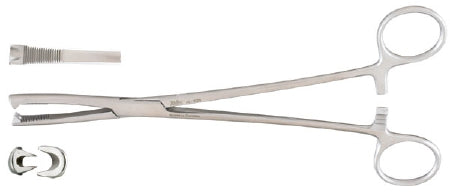 Miltex Miltex Hemostatic Forceps Jacobs 8-1/2 Inch OR Grade Stainless Steel (German) NonSterile Ratchet Lock Finger Ring Handle Straight 2 X 2 Teeth, Serrated Tip - 30-1025
