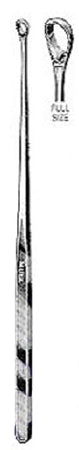 Miltex Miltex Uterine Curette Heaney 9 Inch Length Single-ended Solid Flat Handle Serrated Oval Loop Tip - 30-1385