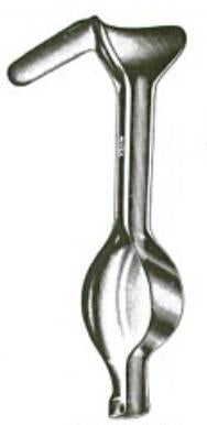 Miltex Miltex Vaginal Speculum Auvard NonSterile Surgical Grade German Stainless Steel Single-ended Angled 75° Weighted 2.5 lbs. Reusable Without Light Source Capability - 30-187