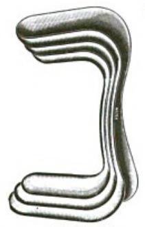 Miltex - Vaginal Speculum/Retractor Sims NonSterile Surgical Grade German Stainless Steel Large Double-ended Reusable Without Light Source Capability - 30-220