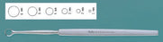 Miltex - Dermal Curette Fox 5-1/2 Inch Length Flat Handle 4 mm Tip Semi-Sharp Loop Tip - 33-4