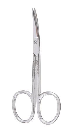 Miltex - Cuticle Scissors 3-1/2 Inch Length OR Grade Chrome Plated Carbon Steel NonSterile Finger Ring Handle Curved Blade Sharp Tip / Sharp Tip - 40-435