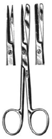 Miltex - Operating Scissors Deaver 5-1/2 Inch Length OR Grade German Stainless Steel NonSterile Finger Ring Handle Straight Blade Sharp Tip / Blunt Tip - 5-102