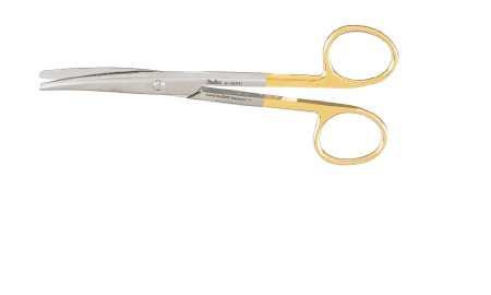 Miltex - Operating Scissors Mayo 5-1/2 Inch Length OR Grade German Stainless Steel / Tungsten Carbide NonSterile Finger Ring Handle Curved Rounded Blades Blunt Tip / Blunt Tip - 5-138TC