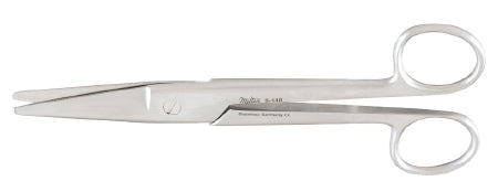 Miltex - Dissecting Scissors Mayo-Noble 6-1/2 Inch Length OR Grade German Stainless Steel NonSterile Finger Ring Handle Straight Beveled Blades Blunt Tip / Blunt Tip - 5-148