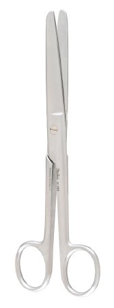 Miltex - Abdominal Scissors Doyen 7 Inch Length OR Grade German Stainless Steel NonSterile Finger Ring Handle Straight Blade Blunt Tip / Blunt Tip - 5-160