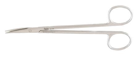 Miltex - Dissecting Scissors Reynolds 6 Inch Length OR Grade German Stainless Steel NonSterile Finger Ring Handle Curved Blade Sharp Tip / Sharp Tip - 5-172