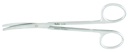 Miltex - Dissecting Scissors Metzenbaum 5-1/2 Inch Length OR Grade German Stainless Steel NonSterile Finger Ring Handle Curved Blade Blunt Tip / Blunt Tip - 5-180