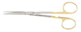 Miltex Miltex Carb-N-Sert Dissecting Scissors Metzenbaum 5-1/2 Inch Length OR Grade Stainless Steel (German) / Tungsten Carbide NonSterile Finger Ring Handle Curved Blade Blunt/Blunt - 5-180A-TC