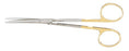 Miltex Carb-N-Sert - Dissecting Scissors Metzenbaum 5-1/2 Inch Length OR Grade German Stainless Steel / Tungsten Carbide NonSterile Finger Ring Handle Curved Blade Blunt Tip / Blunt Tip - 5-180A-TC