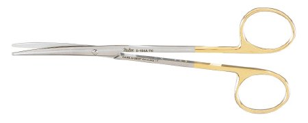 Miltex Carb-N-Sert - Dissecting Scissors Metzenbaum 5-1/2 Inch Length OR Grade German Stainless Steel / Tungsten Carbide NonSterile Finger Ring Handle Curved Blade Blunt Tip / Blunt Tip - 5-180A-TC