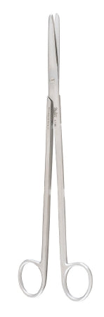 Miltex Miltex Dissecting Scissors Metzenbaum-Nelson 9 Inch Length OR Grade Stainless Steel (German) NonSterile Finger Ring Handle Straight Blade Blunt/Blunt - 5-186