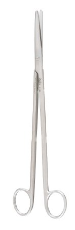 Miltex - Dissecting Scissors Metzenbaum-Nelson 9 Inch Length OR Grade German Stainless Steel NonSterile Finger Ring Handle Straight Blade Blunt Tip / Blunt Tip - 5-186