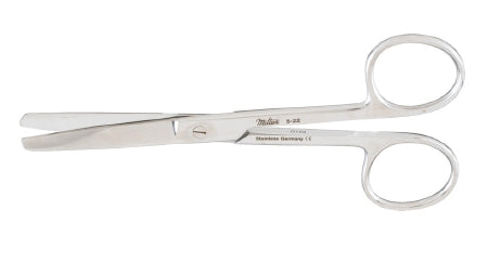 Miltex Miltex Operating Scissors 4-1/2 Inch Length OR Grade Stainless Steel (German) NonSterile Finger Ring Handle Straight Blade Blunt/Blunt - 43607