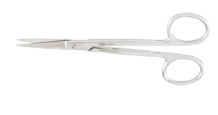 Miltex - Plastic Surgery Scissors Wagner 4-3/4 Inch Length OR Grade German Stainless Steel NonSterile Finger Ring Handle Straight Blade Sharp Tip / Sharp Tip - 5-271