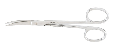 Miltex Miltex Plastic Surgery Scissors Wagner 4-3/4 Inch Length OR Grade Stainless Steel (German) NonSterile Finger Ring Handle Curved Blade Sharp/Sharp - 5-276