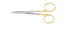 Miltex Carb-N-Sert - Iris Scissors 4-1/2 Inch Length OR Grade German Stainless Steel / Tungsten Carbide NonSterile Finger Ring Handle Curved Blade Sharp Tip / Sharp Tip - 5-306TC
