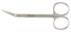 Miltex - Iris Scissors 4-1/2 Inch Length OR Grade German Stainless Steel NonSterile Finger Ring Handle Angled Blade Sharp Tip / Sharp Tip - 5-308