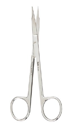 Miltex - Operating Scissors Goldman-Fox 5 Inch Length OR Grade German Stainless Steel NonSterile Finger Ring Handle Curved Blade Sharp Tip / Sharp Tip - 5-320