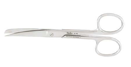 Miltex Miltex Operating Scissors 4-1/2 Inch Length OR Grade Stainless Steel (German) NonSterile Finger Ring Handle Curved Blade Sharp/Blunt - 15462