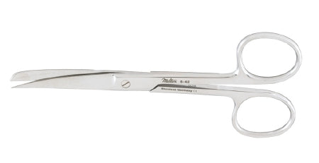Miltex - Operating Scissors 4-1/2 Inch Length OR Grade German Stainless Steel NonSterile Finger Ring Handle Curved Blade Sharp Tip / Blunt Tip - 5-42